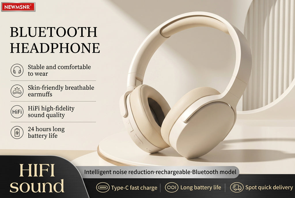 Wireless Bluetooth 5.3 Headphones Over Ear Hifi Stereo Headset
